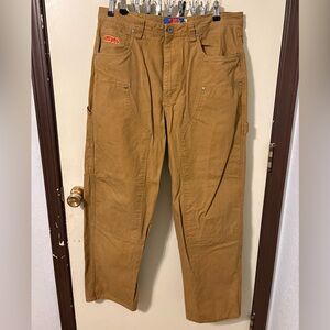 Empyre Hammer Man Dark Khaki Canvas Loose Fit Carpenter Skate Pants 36